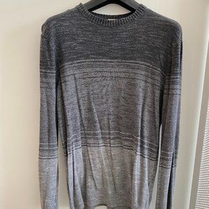 Mens Hollister Small Ombre Gray Crew Neck Sweater